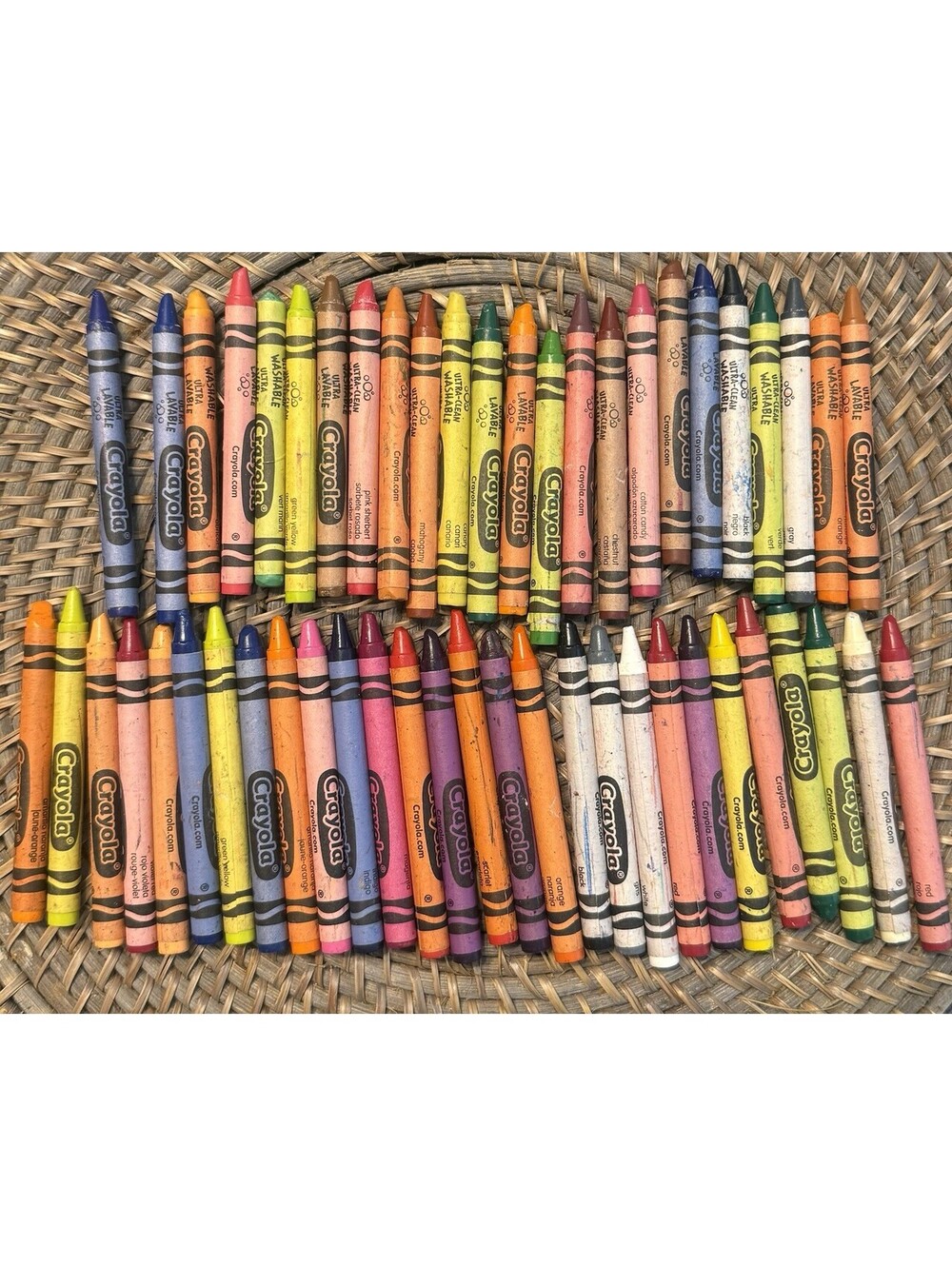 Lot Of 52 Singles Crayons Standard & Ultra Clean Washable - New/Used